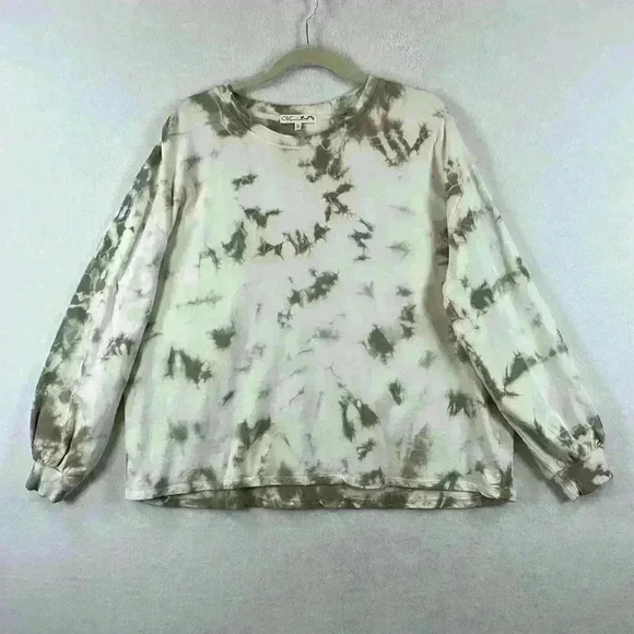 C & C California Top / Sweatshirt Women’s XL White / Tan - Picture 1 of 7